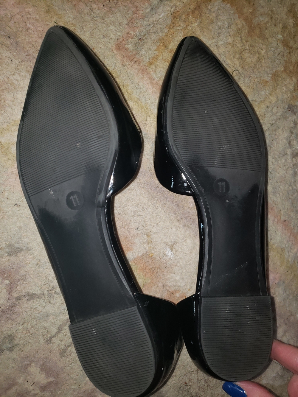 a new day Black Patent Pointed D'Orsay Flats - Picture 2 of 3